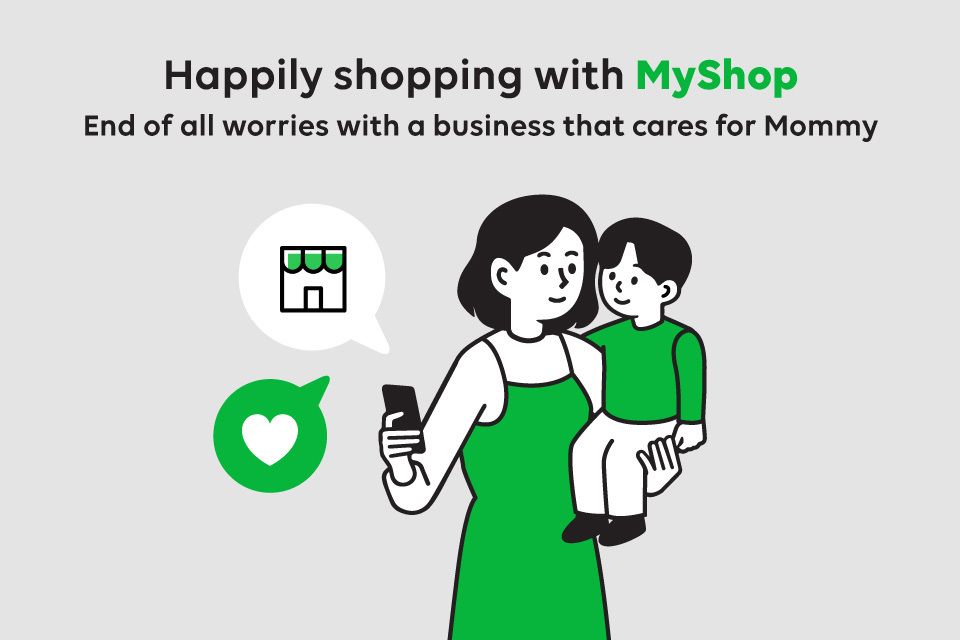 Happily shopping with MyShop. End of all worries with a business that cares for Mommy