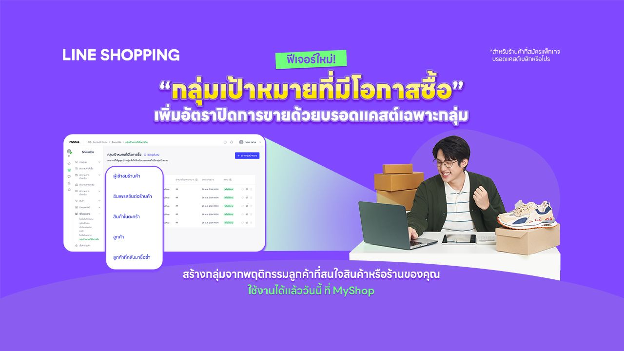 ใหม่ ! ฟีเจอร์กลุ่มเป้าหมายที่มีโอกาสซื้อ เพิ่มอัตราปิดการขาย ด้วยบรอดแคสต์เฉพาะกลุ่ม
